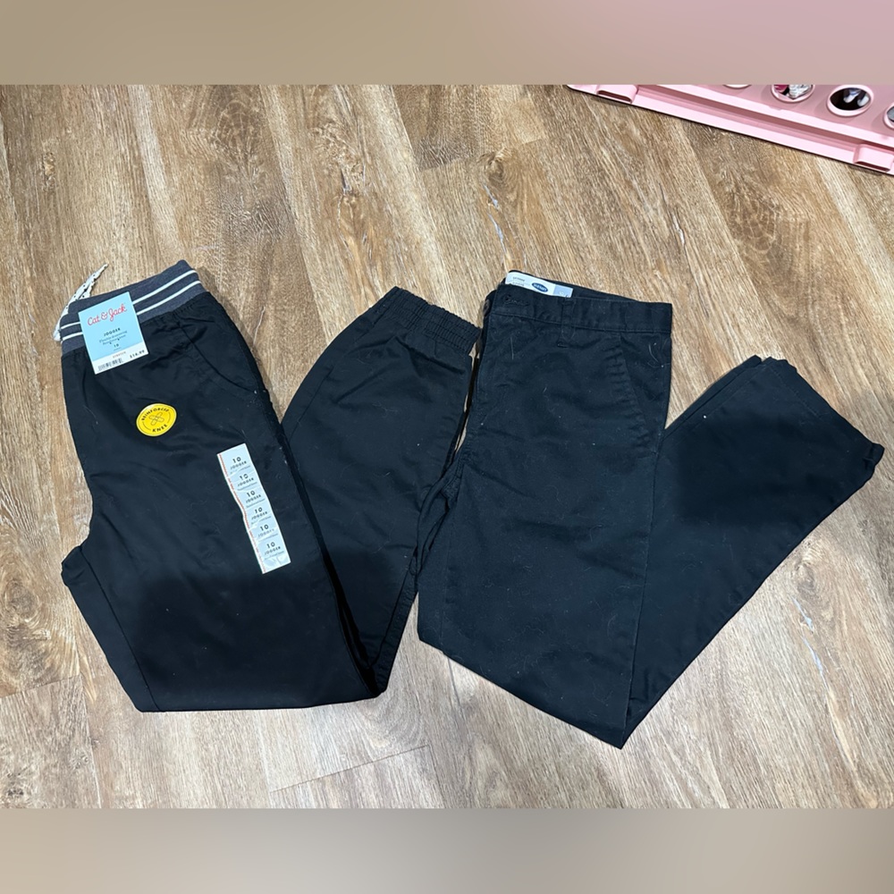 Lot of 2 boys pants size 10 old navy and cat and Jack joggers
